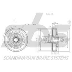 Brzdový bubon SBS 1825253209 - obr. 2