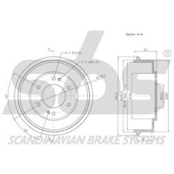 Brzdový bubon SBS 1825253407 - obr. 1