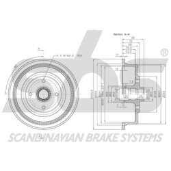 Brzdový bubon SBS 1825254721 - obr. 2