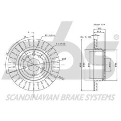 Brzdový kotúč SBS 1815201221 - obr. 1