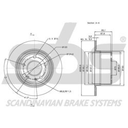 Brzdový kotúč SBS 1815201552 - obr. 2