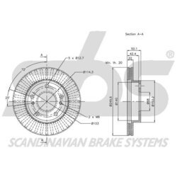 Brzdový kotúč SBS 1815202254 - obr. 2