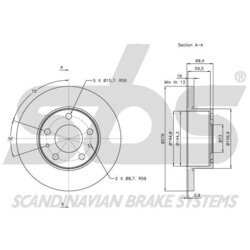 Brzdový kotúč SBS 1815202346 - obr. 2