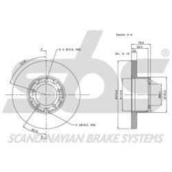 Brzdový kotúč SBS 1815203325 - obr. 2