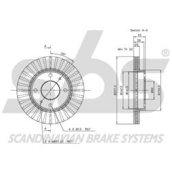 Brzdový kotúč SBS 1815203403 - obr. 2