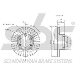 Brzdový kotúč SBS 1815203907 - obr. 2