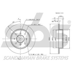 Brzdový kotúč SBS 1815204011 - obr. 1