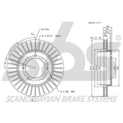 Brzdový kotúč SBS 1815205215 - obr. 2