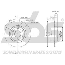 Brzdový kotúč SBS 1815209917 - obr. 2