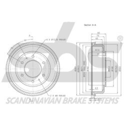 Brzdový bubon SBS 1825263001 - obr. 1