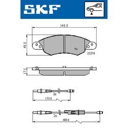 Sada brzdových platničiek kotúčovej brzdy SKF VKBP 80607 E - obr. 5