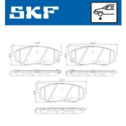 Sada brzdových platničiek kotúčovej brzdy SKF VKBP 80636 A - obr. 2