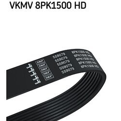 Ozubený klinový remeň SKF VKMV 8PK1500 HD