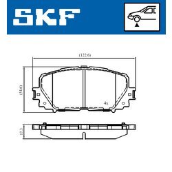 Sada brzdových platničiek kotúčovej brzdy SKF VKBP 80970 - obr. 1