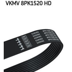 Ozubený klinový remeň SKF VKMV 8PK1520 HD