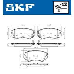 Sada brzdových platničiek kotúčovej brzdy SKF VKBP 80264 A - obr. 2