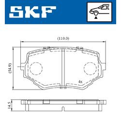 Sada brzdových platničiek kotúčovej brzdy SKF VKBP 80531 A