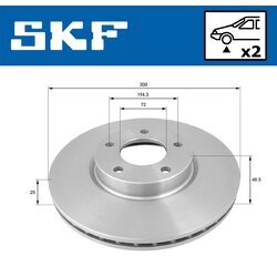 Brzdový kotúč SKF VKBD 80273 V2 - obr. 1