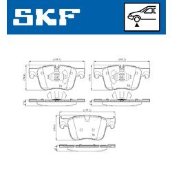 Sada brzdových platničiek kotúčovej brzdy SKF VKBP 80085