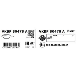 Sada brzdových platničiek kotúčovej brzdy SKF VKBP 80478 A - obr. 1