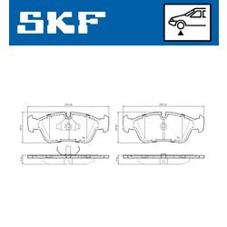 Sada brzdových platničiek kotúčovej brzdy SKF VKBP 80723