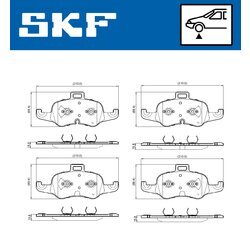 Sada brzdových platničiek kotúčovej brzdy SKF VKBP 80981