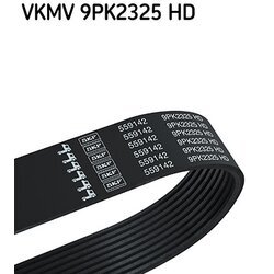 Ozubený klinový remeň SKF VKMV 9PK2325 HD