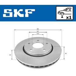 Brzdový kotúč SKF VKBD 80312 V1 - obr. 1