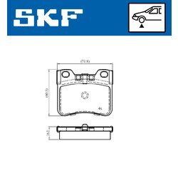 Sada brzdových platničiek kotúčovej brzdy SKF VKBP 81013