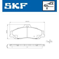 Sada brzdových platničiek kotúčovej brzdy SKF VKBP 81084 A