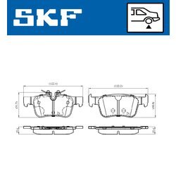 Sada brzdových platničiek kotúčovej brzdy SKF VKBP 90544 - obr. 2