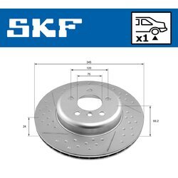 Brzdový kotúč SKF VKBD 90268 V1 - obr. 1