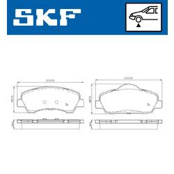 Sada brzdových platničiek kotúčovej brzdy SKF VKBP 80154 - obr. 6