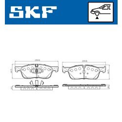 Sada brzdových platničiek kotúčovej brzdy SKF VKBP 80290 - obr. 2