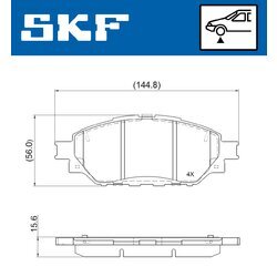 Sada brzdových platničiek kotúčovej brzdy SKF VKBP 80976