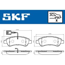 Sada brzdových platničiek kotúčovej brzdy SKF VKBP 90035 E - obr. 6