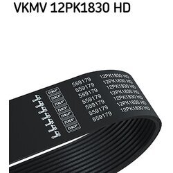 Ozubený klinový remeň SKF VKMV 12PK1830 HD