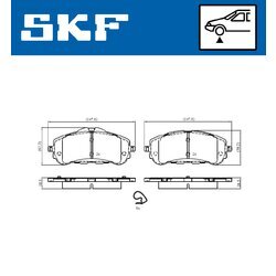 Sada brzdových platničiek kotúčovej brzdy SKF VKBP 80067 - obr. 5