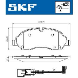 Sada brzdových platničiek kotúčovej brzdy SKF VKBP 80377 E - obr. 2