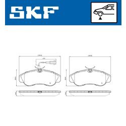 Sada brzdových platničiek kotúčovej brzdy SKF VKBP 81031 E