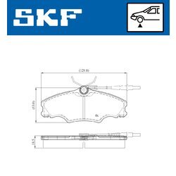 Sada brzdových platničiek kotúčovej brzdy SKF VKBP 81057 E