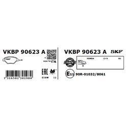 Sada brzdových platničiek kotúčovej brzdy SKF VKBP 90623 A - obr. 1