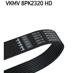 Ozubený klinový remeň SKF VKMV 8PK2320 HD