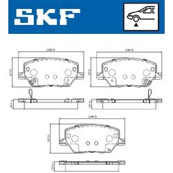 Sada brzdových platničiek kotúčovej brzdy SKF VKBP 80346 A - obr. 2