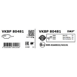 Sada brzdových platničiek kotúčovej brzdy SKF VKBP 80481 - obr. 1