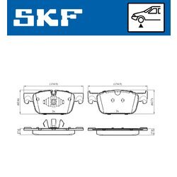 Sada brzdových platničiek kotúčovej brzdy SKF VKBP 80563 - obr. 2