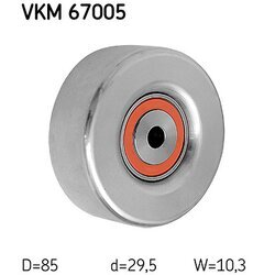 Vratná/vodiaca kladka rebrovaného klinového remeňa SKF VKM 67005