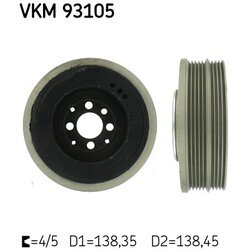 Remenica kľukového hriadeľa SKF VKM 93105