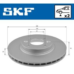 Brzdový kotúč SKF VKBD 80009 V2 - obr. 1