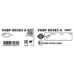 Sada brzdových platničiek kotúčovej brzdy SKF VKBP 80383 A - obr. 2
